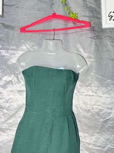 Green Strapless Jumpsuit