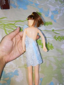 Vintage Doll in Blue Floral Dress