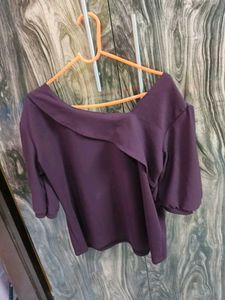 Chic Purple One-Shoulder Top