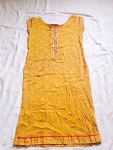 Yellow Kurta With Pink Patiala Set