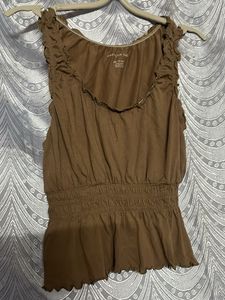 American Eagle Smocked Y2k Top