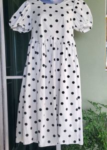 Cute Polka Dot Midi Dress