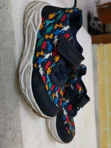 Cute Dinosaur Print Kids Sneakers