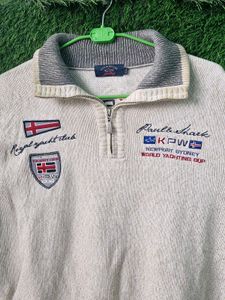 HALF ZIP UP SWEATER
