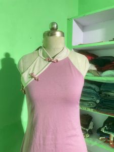 Pink Halter Neck Dress