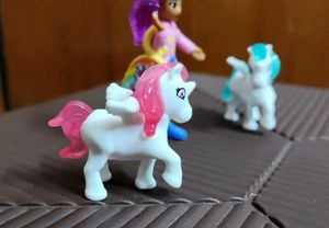 seto of 4 kinder Joy Unicorn Toy Figures