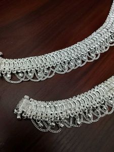 Silver Toned Anklets