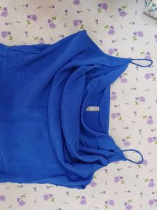Royal Blue Cowl Neck Maxi Dress