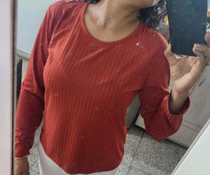 Self Linning Rust Full Sleeve Top