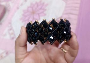 Stylish Black Crystal Beaded Bracelet✨✨