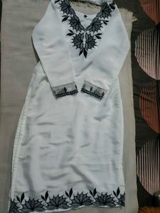 White Embroidered Kurta Set