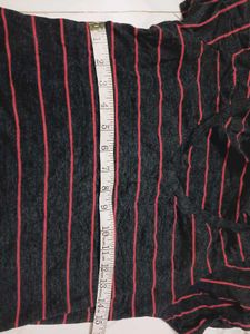 Striped Black &amp; Pink Top