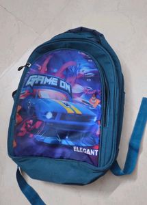 Blue Backpack with Zippers