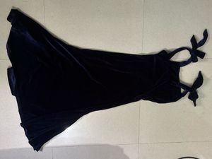Littlebox Navy Velvet Midi Dress