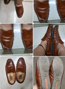 White Redtape Sneakers and brown loafers