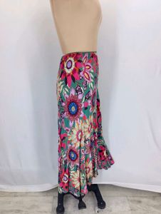 Bohemian Floral Print Maxi Skirt