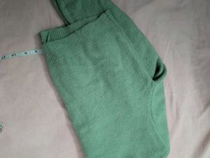Mint Green Cardigan with Heart Buttons