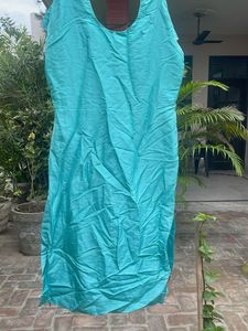 Beautifully Embroidered Teal Kurta