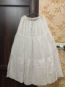 White Tiered Maxi Skirt