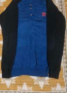 Men's Blue &amp; Black Adidas Sweater