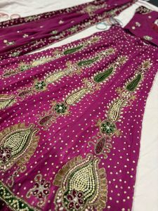 y2k Pink Lehenga Choli Set