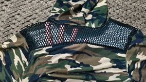 Camouflage Crop Hoodie Top