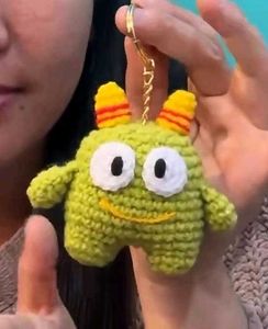 Cute Crochet Monster Keychain
