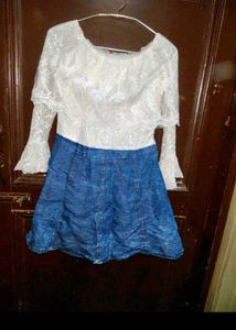 Denim and Lace Dress