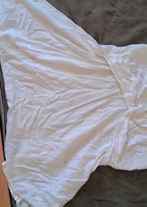 Chic White Twist Front Tunic Top