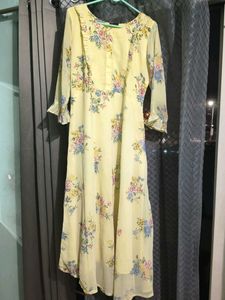 Floral Yellow Maxi Dress