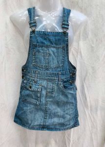 14712. Denim Overall Mini Dress