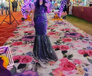 Sparkling Mermaid Style Evening Gown