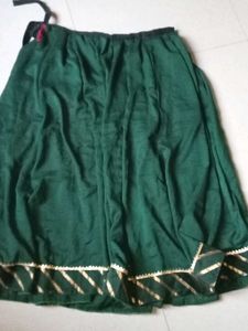 Yellow &amp; Green Ethnic Lehenga Choli Set
