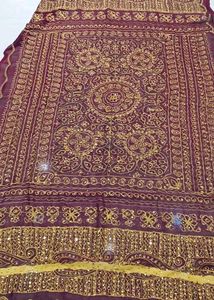 Elegant Red &amp; Gold Embroidered Saree