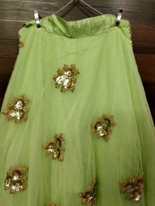 Golden Sequin Lehenga Set