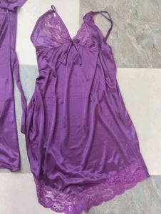 Satin Nighty &amp; Robe Set