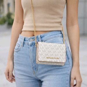 MK WALLET WITH CHAIN SLING,CROSSBODY WD BOX