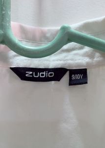 Zudio White Cropped Shirt with "NOT YOU" Text