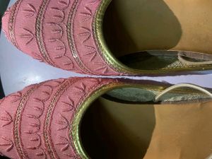 Pink Party Wear Suit With Jutti