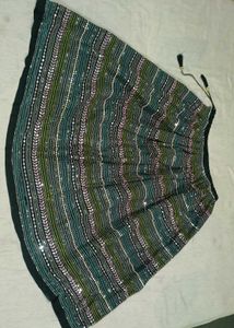 Black Sequin Lehenga Choli with Frill Net