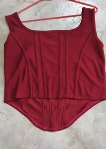 L size Red Corset Style Tank Top🍒