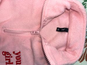 Pink Fleece "You Go Girl" Pullover