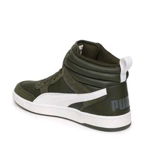 Puma Men olive rebound street v2 leather Sneakers