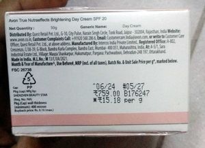 Avon True Nutra Effects Brightening Day Cream