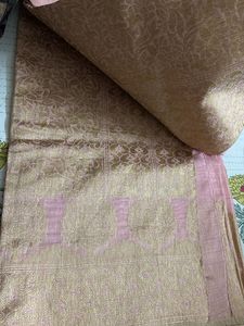 Elegant Pink &amp; Gold Saree