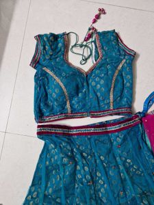 Beautiful Teal Lehenga Choli Set