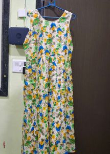 Floral Print Ethnic Gown