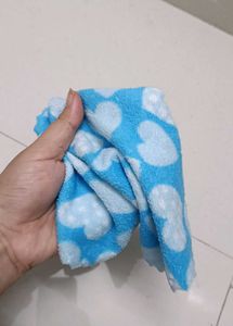 Cute Blue Heart Pattern Cloth