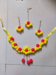 Floral Haldi Jewelry Set