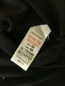 M&amp;S Black Wrap Robe